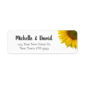 Sunflower Country Floral Weduwingadres Etiket (Voorkant)