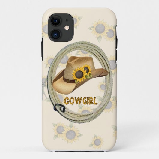 "Sunflower Cowgirl" Westerne IPhone 5 Hoesje (Achterkant)
