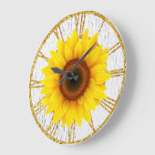 Sunflower Cracked Paint Background Grote Klok (Hoek)