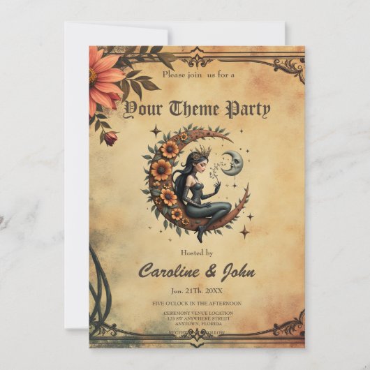 Sunflower Crescent Queen  Kaart (Voorkant)