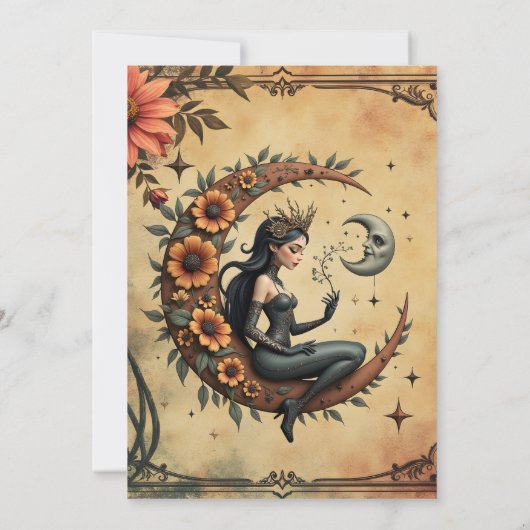 Sunflower Crescent Queen  Kaart (Achterkant)