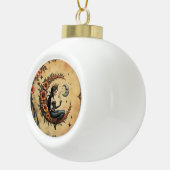 Sunflower Crescent Queen  Keramische Bal Ornament (Rechts)