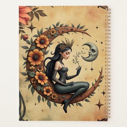 Sunflower Crescent Queen  Planner (Achterkant)