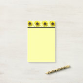 Sunflower Crisscross Post-it® Notes (Op bureau)