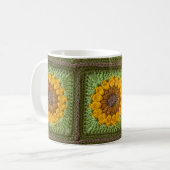 Sunflower Crochet Mug Koffiemok (Voorkant links)
