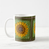 Sunflower Crochet Mug Koffiemok (Links)