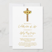 Sunflower Cross Celebration of Life Funeral Kaart (Voorkant)