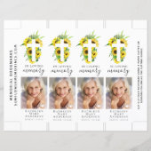 Sunflower Cross Foto Memorial Bladwijzer (Voorkant)