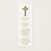 Sunflower Cross Photo Funeral Bookmark Mini Visitekaartjes (Achterkant)