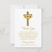 Sunflower Cross Sympathy Thank You Card Bedankkaart (Voorkant)