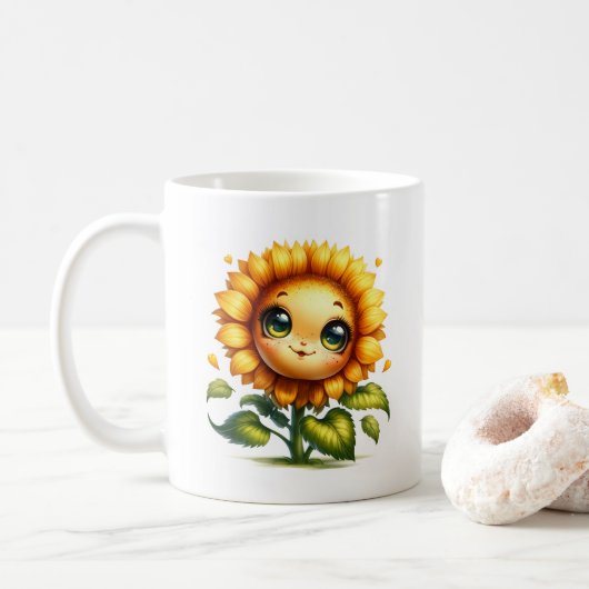 Sunflower Cutie Koffiemok (Met donut)