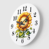 Sunflower Cutie Wall Clock Grote Klok (Hoek)