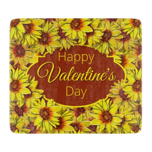 Sunflower Cutting Board Snijplank (Voorkant)