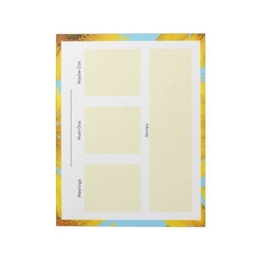 Sunflower Daily Planner Notitieblok (Linkerzijde)