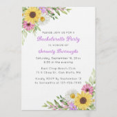 Sunflower Daisy Boho Garden Bachelorette Kaart (Voorkant)