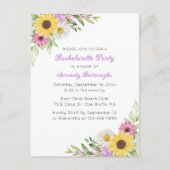 Sunflower Daisy Boho Spring  Garden Bachelorette Uitnodiging Briefkaart (Voorkant)
