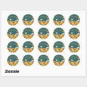 Sunflower Daisy dank u Ronde Sticker (Vel)