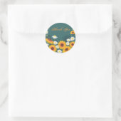 Sunflower Daisy dank u Ronde Sticker (Tas)