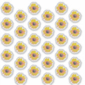 Sunflower Daisy Kiss Cut Stickers (Voorkant)