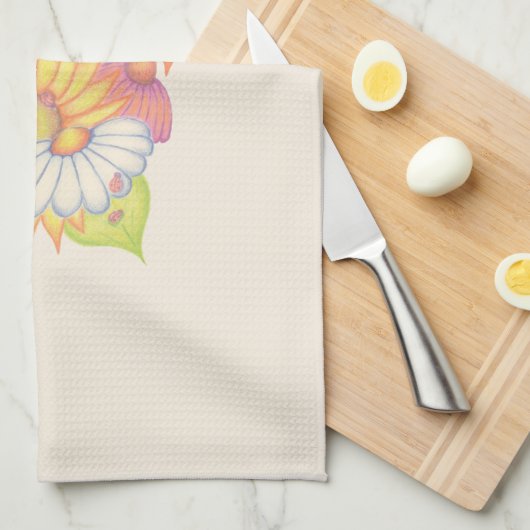 Sunflower Daisy Kitchen Towel  Theedoek (Quarter Fold)