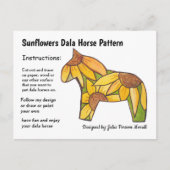 Sunflower Dala Horse Pattern to Share Feestdagenkaart (Voorkant)