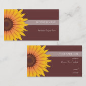 Sunflower Dark Background Business Visitekaartje (Voorkant / Achterkant)