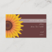 Sunflower Dark Background Business Visitekaartje (Achterkant)