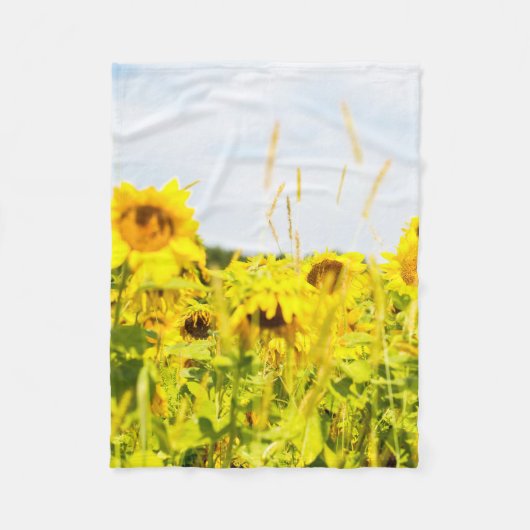 Sunflower Days Fleece Blanket Deken (Voorkant)