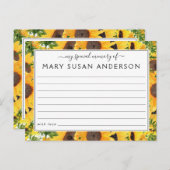 Sunflower Deel een Kaart van de Begeleiding van he (Voorkant / Achterkant)