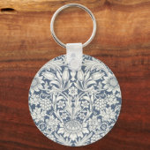 Sunflower Design (door William Morris) Key Ring Sleutelhanger (Voorkant)