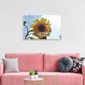 Sunflower Digital Modern Art Canvas Afdruk (Insitu (Woonkamer))