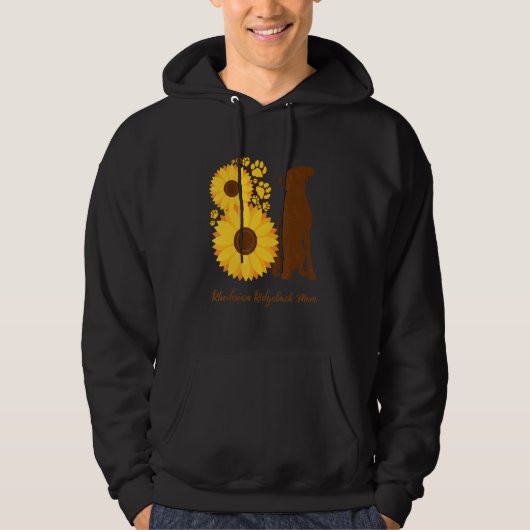 Sunflower Dog Mom - Rhodesian Ridgeback Hoodie (Voorkant)
