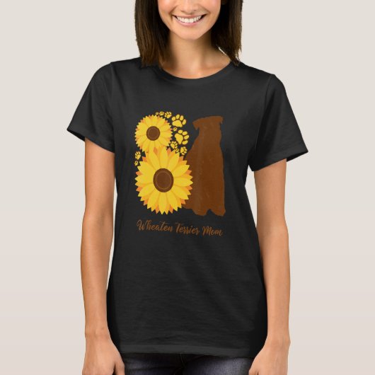 Sunflower Dog Mom - Wheatie Wheaten Terrier T-shirt (Voorkant)