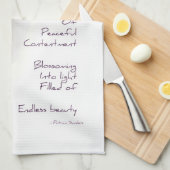 Sunflower Dream Poem Theedoek (Quarter Fold)