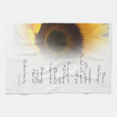 Sunflower Dream Poem Theedoek (Horizontaal)