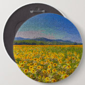 Sunflower Dreams Art Ronde Button 6,0 Cm (Voorkant /achterkant)