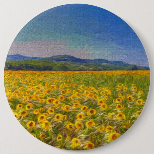Sunflower Dreams Art Ronde Button 6,0 Cm (Voorkant)
