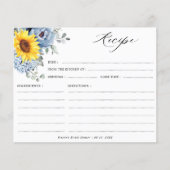 Sunflower Dusty Blue Slate Peony Floral Recipe (Voorkant)