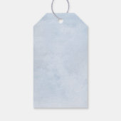 Sunflower Dusty Blue Slate Peony Floral Wedding Cadeaulabel (Achterkant)