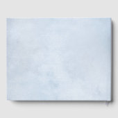 Sunflower Dusty Blue Slate Peony Floral Wedding Gastenboek (Achterkant)