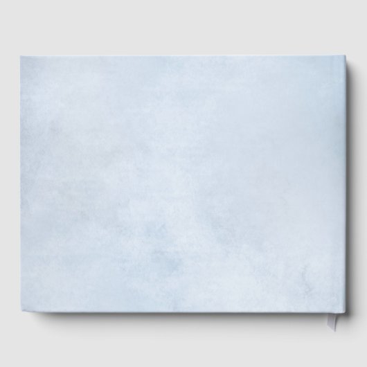 Sunflower Dusty Blue Slate Peony Floral Wedding Gastenboek (Achterkant)