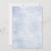 Sunflower Dusty Blue Slate Peony Floral Wedding Kaart (Achterkant)