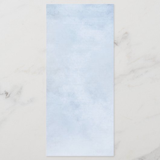 Sunflower Dusty Blue Slate Peony Floral Wedding Menu (Achterkant)