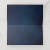 Sunflower Dusty Blue Slate Peony Floral Wedding Plaatskaartje (Binnenkant ongevouwen)