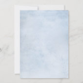 Sunflower Dusty Blue Slate Peony Rehearsal Dinner Kaart (Achterkant)