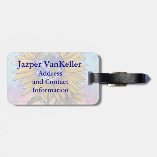 Sunflower Earth Art Bagagelabel (Achterkant horizontaal)