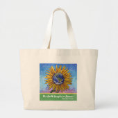Sunflower Earth Art Grote Tote Bag (Voorkant)