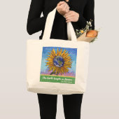 Sunflower Earth Art Grote Tote Bag (Voorkant (product))