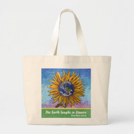 Sunflower Earth Art Grote Tote Bag