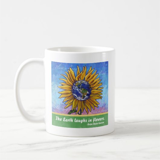Sunflower Earth Art Koffiemok (Links)